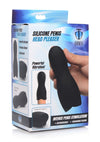Trinity Vibes Rechargeable Silicone Penis Pleaser - Black