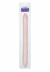 Vanilla Duo Veined Double Dildo - Ivory/Vanilla - 18in