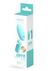 Vedo Ami Silicone Bullet Vibrator with Remote Control - Tease Me - Blue/Turquoise