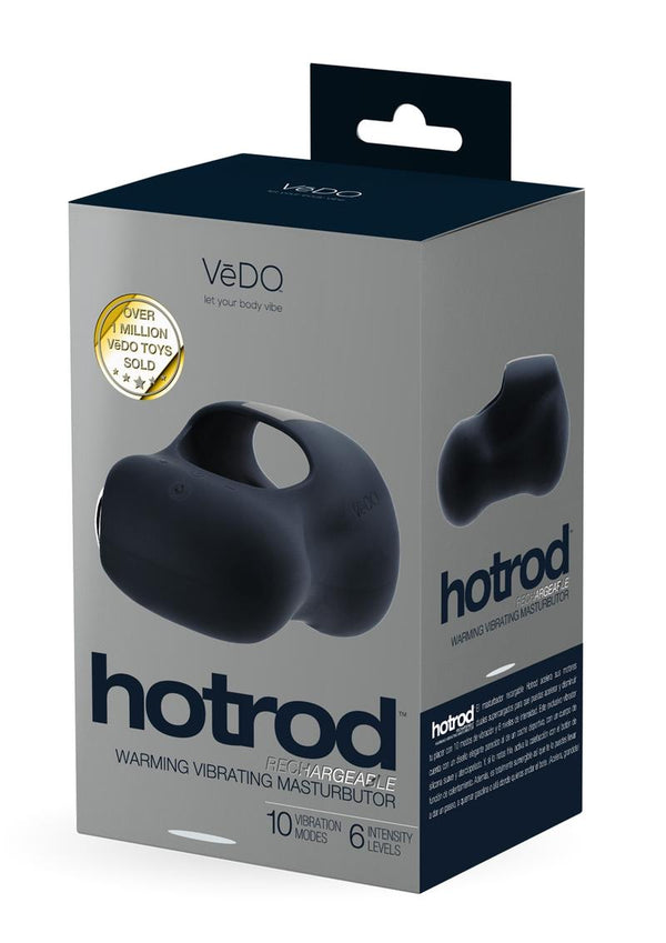 Vedo Hotrod Silicone Rechargeable Warming Masturbator - Just - Black