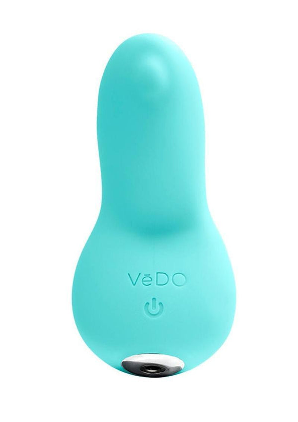 Vedo Izzy Rechargeable Silicone Vibrator - Tease Me - Teal/Turquoise