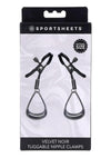 Velvet Noir Tuggable Nipple Clamps - Black