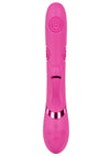 Vive Fiore Silicone Rechargeable Triple Motor G-Spot Air Wave Vibrating and Tapping Flared Clit Stimulator