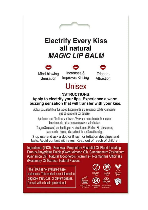 X On The Lips Buzzing Lip Balm with Pheromones Electric Cherry Flavor - .75oz