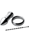 Zeus Electrosex Deluxe Voltaic For Him Stainless Steel E-Stim Kit - Silver